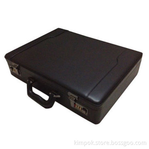 PU leather briefcase case with high electronic shock to guarantee security for your valuables